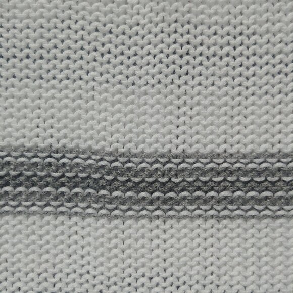 Gap lightweight loose knit 100% cotton sweater top white grey stripes Sm… - Picture 2 of 9